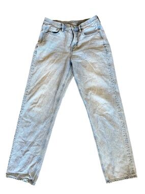 American Eagle 90s Straight Jeans Size 6 Light Wash High Rise Vintage Style
